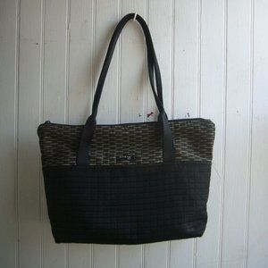 Oney Shoulder Bag/Tote Quilted Black Brown pockets